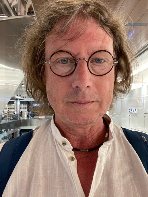 Helge Lindau at the airport Atlanta (USA)